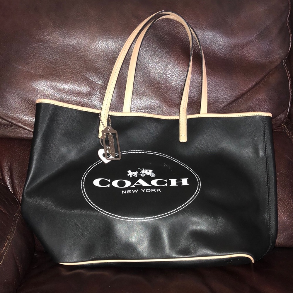 Black coach tote